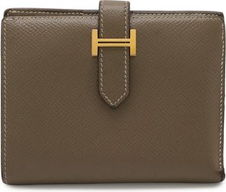Herm&egrave;s Etoupe Gray Epsom Leather Wallet (Bi-Fold) (Pre-Owned)