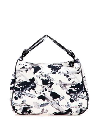 Chanel 2005-2006 Printed Canvas Coco Airline handbag - women - Canvas/Patent Leather - One Size - White