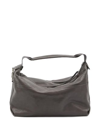 Christophe Lemaire Berlingot leather shoulder bag - unisex - Calf Leather/Cotton/Polyamide - One Size - Grey
