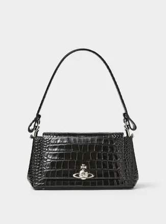 Vivienne Westwood Womens Hazel faux-croc leather baguette bag