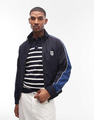 Tommy Hilfiger Giacca a vento blu navy con colletto alto