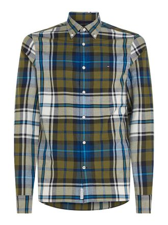 Tommy Hilfiger Oxford Tommy Tartan Big SF Shirt, Green, L