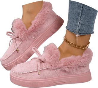 Generic Wide Fit Boots For Women uk Womens Fashion Winter with Lining Chunky Heel Waterproof Snow Booties for Cold Weather Resistant Winter Shoes with Warm Fl