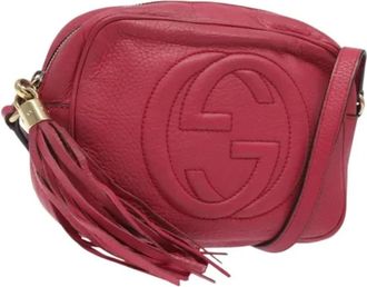 Gucci Pre-owned Leather gucci-bags - Dames - Vintage Schoudertas - Roze - ONE Size - Leer - Vintage