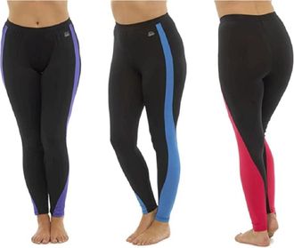 Tom Franks Ladies Sportswear/Fitness Sports Yoga Full Leggings Blue Pink Purple Gym Athlete (Medium, Black/Purple)