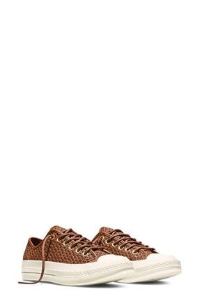 Converse Gender Inclusive Chuck 70 Woven Leather Sneaker in Unearthed/unearthed/egret at Nordstrom, Size 5