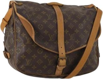 Louis Vuitton Pre-owned Saumur 35 Schoudertas - Dames - Vintage Schoudertas - Bruin - ONE Size - Leer - Vintage