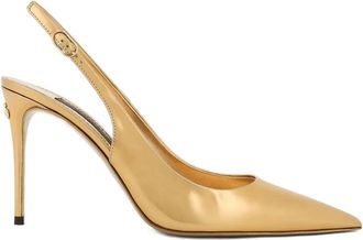 Dolce & Gabbana 90 mm slingback pumps met puntige neus - Goud