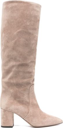 PARIS TEXAS 70mm Anja boots - women - Calf Suede/Calf Leather/Calf Leather - 36 - Neutrals