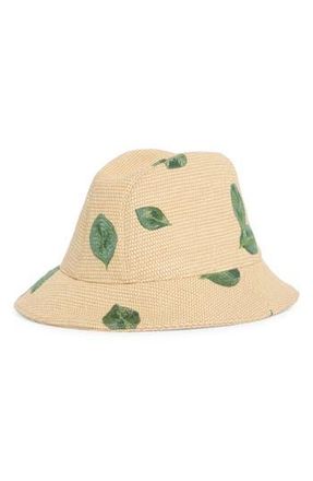 Longchamp Embroidered Bucket Hat in Khaki at Nordstrom Rack