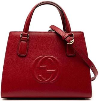 Gucci Pre-owned Handbags, female, Red, Size: ONE SIZE Pre-owned Leather Vintage Handbag