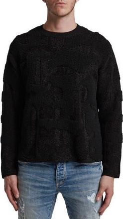 Purple Metallic Camouflage Sweater in Black Multi at Nordstrom Rack, Size Xx-Large