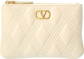 Valentino Vlogo Signature Leather Pouch