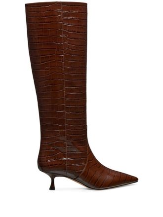 Stuart Weitzman Stivali Naomi 50mm - Marrone