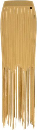 Balmain Beige Fringed Skirt