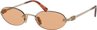 Miu Miu Sunglasses, unisex, Brown, Size: 51 MM Sunglasses