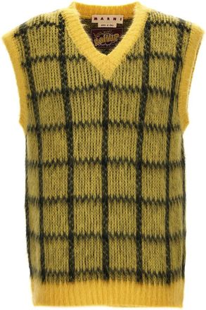 Marni Yellow Embroidered Sweater