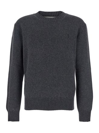 Ami Dark Grey Logo Sweater