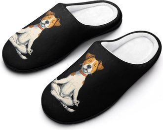 Generic Yoga Jack Russell Terrier Dog Funny Mens Cotton Slippers Soft Non-Slip Rubber Sole House Slipper Indoor Outdoor