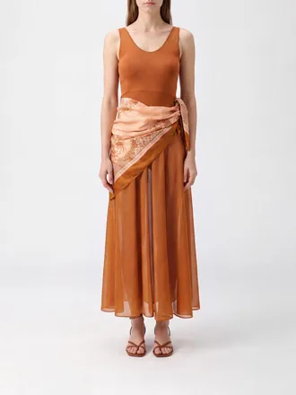 Zimmermann Abito midi Aster a fantasia paisley con nodo in vita e spalle scoperte