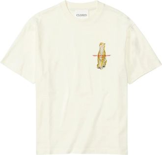 Closed T-shirt met korte mouwen en ronde hals met print op de voorkant - Heren - T-shirts - Wit - XL - Katoen - Tops