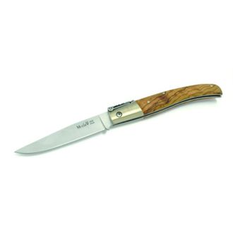 OEM Navaja Palanquilla Muela Serie Pq Pq-9.ol, Cachas De Olivo Y Virola Alpaca, 105 Gramos, Hoja De 10 Cm + Tarjeta Multiusos De Regalo