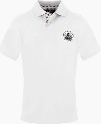 Aquascutum Mens Collared Neck Short Sleeve Polo Shirt - White - Size: 36