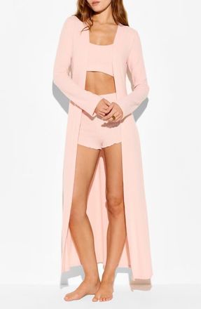 Spiritual Gangster Vida Rib Duster in Blush Pink at Nordstrom, Size X-Small