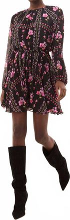 Misa Anthea Mini Dress In Midnight Lattice