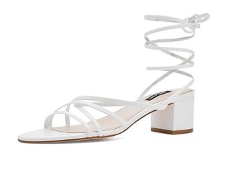 Nine West Aloud Womens Sandals White : 9.5 M, Faux Leather