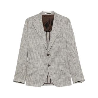 Tagliatore Blazers, male, Gray, Size: L Notched-Lapel Blazer