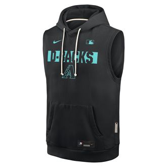 Nike Arizona Diamondbacks Authentic Collection Standard Issue Nike Mens Dri-FIT MLB Sleeveless Pullover Hoodie in Black | 03B400ADQS-4T2