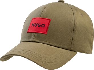 HUGO BOSS Baseball Cap HUGO Men-X 581-RL, Herren, open gr&uuml;n 389, Twill, Baumwolle, unifarben, Caps Baseball Cap, mit Markenlogo