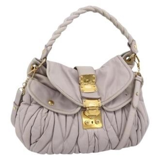 Miu Miu Pre-owned Shoulder Bag - Dames - Vintage Handtas - Roze - ONE Size - Leer - Vintage