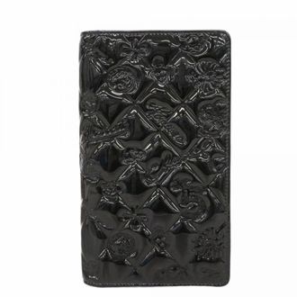 Chanel Black Patent Leather Long Wallet (Bi-Fold) (Pre-Owned)