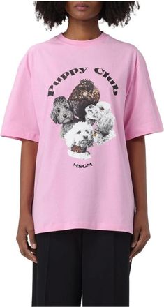 Msgm Mujer, Camisetas, Rosa, Talla: L