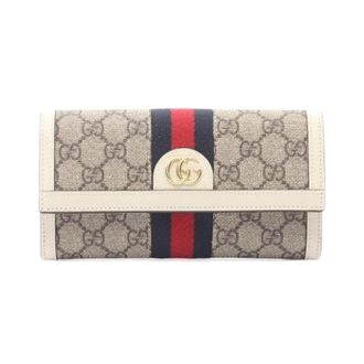 Gucci Pre-owned Wallets, female, Multicolor, Size: ONE SIZE Pre-owned Ophidia GG Supreme Leather PVC Continental Wallet