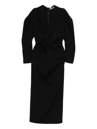 Issey Miyake Like Torso Like Blazer maxi dress - Zwart