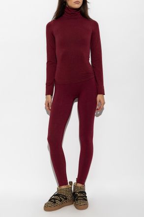 Perfect Moment Seamless Thermoactive Leggings, Womens, Burgundy