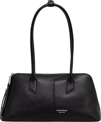 Emporio Armani Bowlingtas - Dames - Tassen - Zwart - Maat: ONE Size Leer