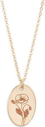 Set & Stones Louise Birth Flower Necklace in Gold/august at Nordstrom
