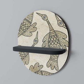 OEM Almondine Songbird Estante Ovalado Negro