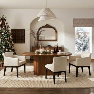 Castlery Dark Brown Dining Table | Harper by Castlery, Modern Brown Wooden Table for 6-8 People