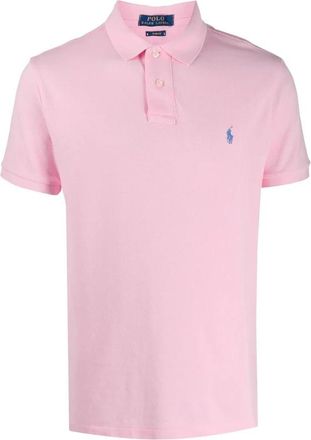 Polo Ralph Lauren Slim Fit Pique Polo Shirt - Heren - Polos - Roze - XL - Katoen - Tops