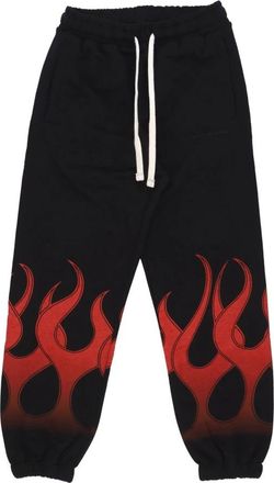 Vision Of Super Flames Zwart/Rood Lichtgewicht Heren Trainingsbroek - Heren - Sweatpants - Veelkleurig - XS - Katoen - Broeken