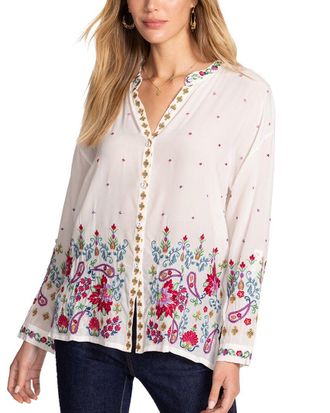 Johnny Was Audrey Silk Shirt