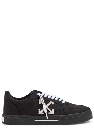 Off-white Vulc Logo Canvas Sneakers - Black And White - 45 (IT45 / UK11)