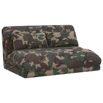 vidaXL Sill&oacute;n Ajustable Verde Militar Tela Vidaxl