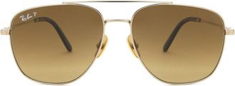 Ray-Ban RB8097 William Titanium Polarized 9265M2 Mens Sunglasses Gold Size 59