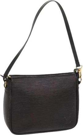 Louis Vuitton Pre-owned Pouch - Dames - Vintage Schoudertas - Zwart - ONE Size - Leer - Vintage